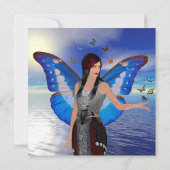 Carte Femme papillon (Dos)