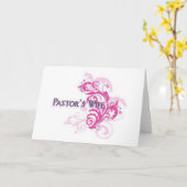 Carte Femme pastorale rose (Fleur jaune)