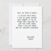 Carte femme plus âgée Miss You, meilleure amie per (Dos)