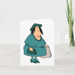 Carte Femme portant des sacs