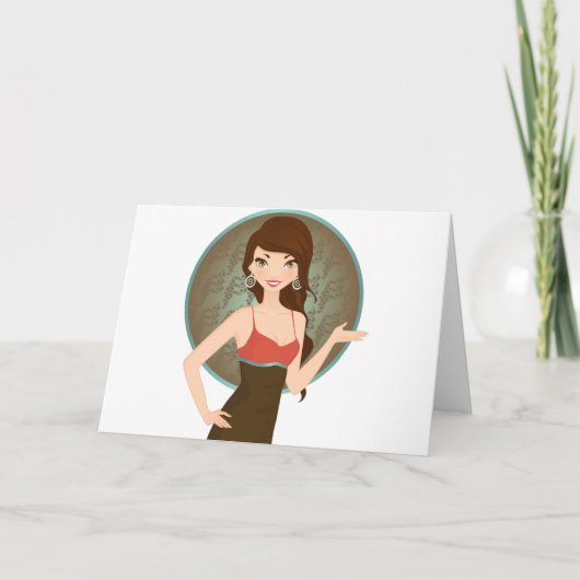 Carte Femme présentant (Devant)