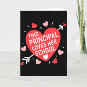 Carte Femme Principale Saint-Valentin Directeur d'école 