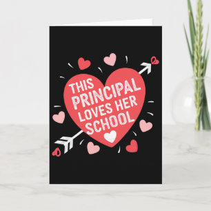Carte Femme Principale Saint-Valentin Directeur d'école