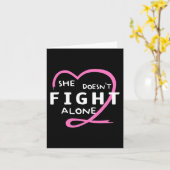 Carte Femme qu'elle ne combat pas seule Cancer du sein (Fleur jaune)