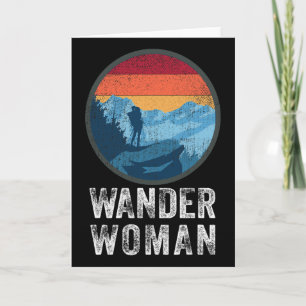 Carte Femme randonneuse vintage Take A Hike Escalade Ran