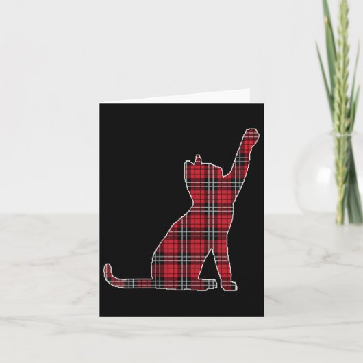 Carte Femme Red Buffalo Plaid Chat Matching Famille Chri (Devant)