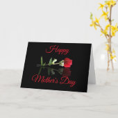 Carte Femme Red Rose Joyeuse fête des mères du mari (Fleur jaune)