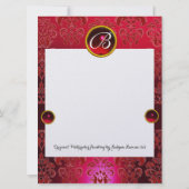 Carte FEMME ROMANTIQUE AVEC PÂTE DE PÂTE ÉCLAIRANTE, Rou (Dos)