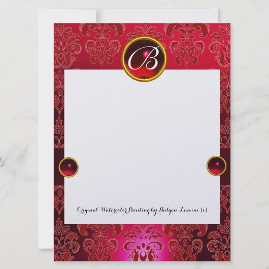 Carte FEMME ROMANTIQUE AVEC PÂTE DE PÂTE ÉCLAIRANTE, Rou (Dos)