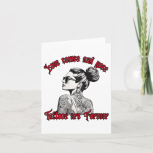 Carte Femme Seule Tatouée Femme Encre Pour Anti