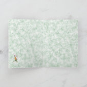 Carte Femme squelette mignonne avec serpillière et seau (Intérieur)