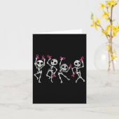 Carte Femme squelette sensibilisation au cancer du sein  (Fleur jaune)