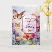 Carte Femme sur son anniversaire Bright Fleur sauvage Ga (Fleur jaune)