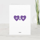 Carte Femme t'aime argent 25e anniversaire violet (Dos)
