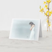 Carte femme triste (Fleur jaune)