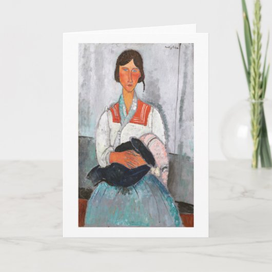 Carte Femme tzigane avec bébé, Modigliani (Devant)