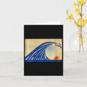 Carte Femme Vague Bleue Mignonne Pour Kamala Fu (Fleur jaune)