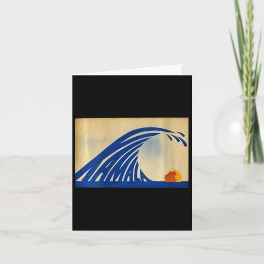 Carte Femme Vague Mignonne De Vague Bleue Kamala Pour Ka (Devant)