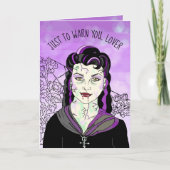 Carte Femme Vampire, Halloween romantique I BITE (Devant)