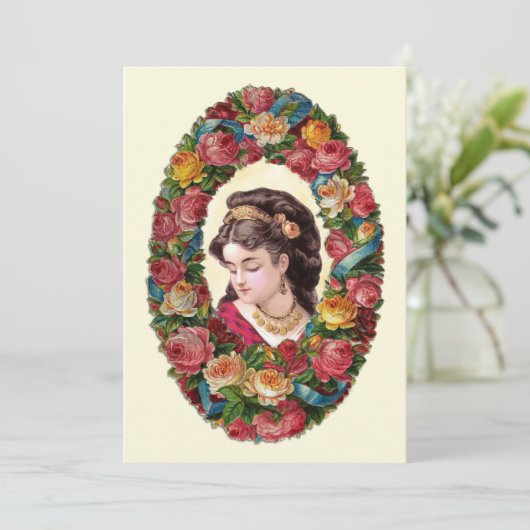 Carte Femme victorienne à l'intérieur de la couronne Ros (Debout devant)