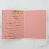 Carte Femme vintage en rose (Intérieur)