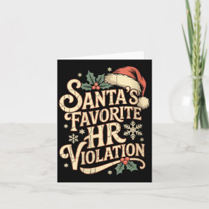 Carte Femme Vintage Sarcasique Rétro Infraction RH Noël