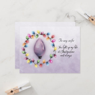 Carte Femme Vous illuminez ma vie à Noël toujours