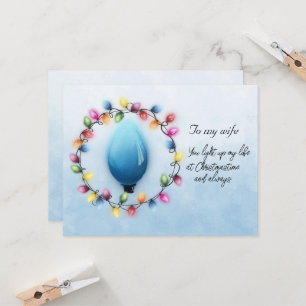 Carte Femme Vous illuminez ma vie à Noël toujours