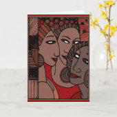 Carte Femmes afro-américaines (Fleur jaune)