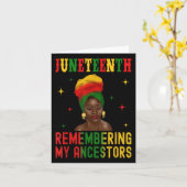Carte Femmes Afro Melanin Girl Headwrap JunetDix Remamba (Fleur jaune)