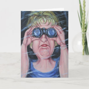 Carte Femmes amusantes avec des jumelles