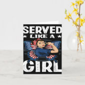 Carte Femmes Anciennes Servies Comme Une Fille Vétérans  (Fleur jaune)