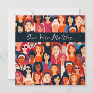 Carte Femmes Autonomisées Vote Blanc À L'Intérieur