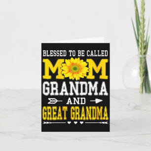 Carte Femmes bénies d'être appelées maman grand-mère arr