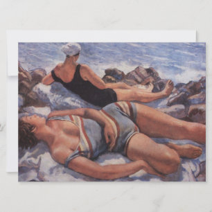 Carte Femmes bronzage sur la plage