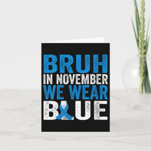 Carte Femmes Bruh En Novembre Nous Portons Bleu Diabète