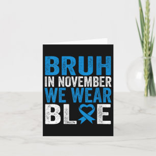 Carte Femmes Bruh En Novembre Nous Portons Bleu Diabète