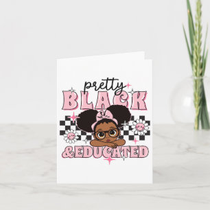 Carte Femmes Cadeaux Joli Noir Et Éduqué Noir Africain