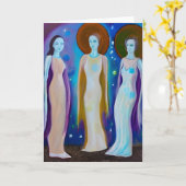 Carte Femmes célestes Art abstrait (Fleur jaune)