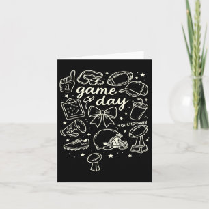 Carte Femmes Coquette Bow Football Maman Jour de Match F