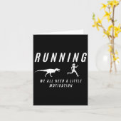 Carte Femmes Courir Avec Motivation Raptor Funny Runner (Fleur jaune)