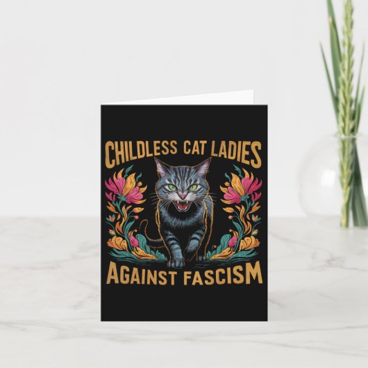 Carte Femmes de chats sans enfants contre le fascisme Po (Devant)