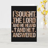 Carte Femmes de Foi J'ai cherché l'Éternel et Il a enten (Fleur jaune)