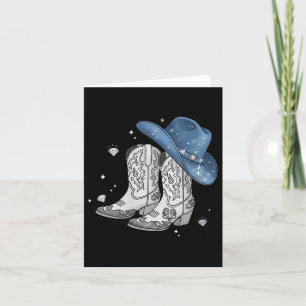 Carte Femmes Denim & Diamants Noir Tee Western Cowg