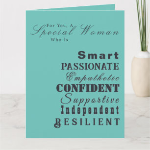 Carte Femmes d'inspiration personnalisées, Merci