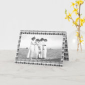 Carte Femmes édouardiennes vintages (Fleur jaune)