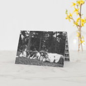 Carte Femmes édouardiennes vintages (Fleur jaune)