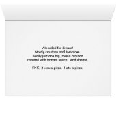 Carte Femmes et Pizza vs Salade (Intérieur Horizontal (Bas))