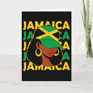 Carte Femmes fières patriotes jamaïcaines afro noires Ja