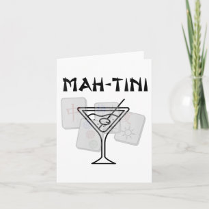 Carte Femmes Funny Mahjong Martini Tail Mah Jongg col V